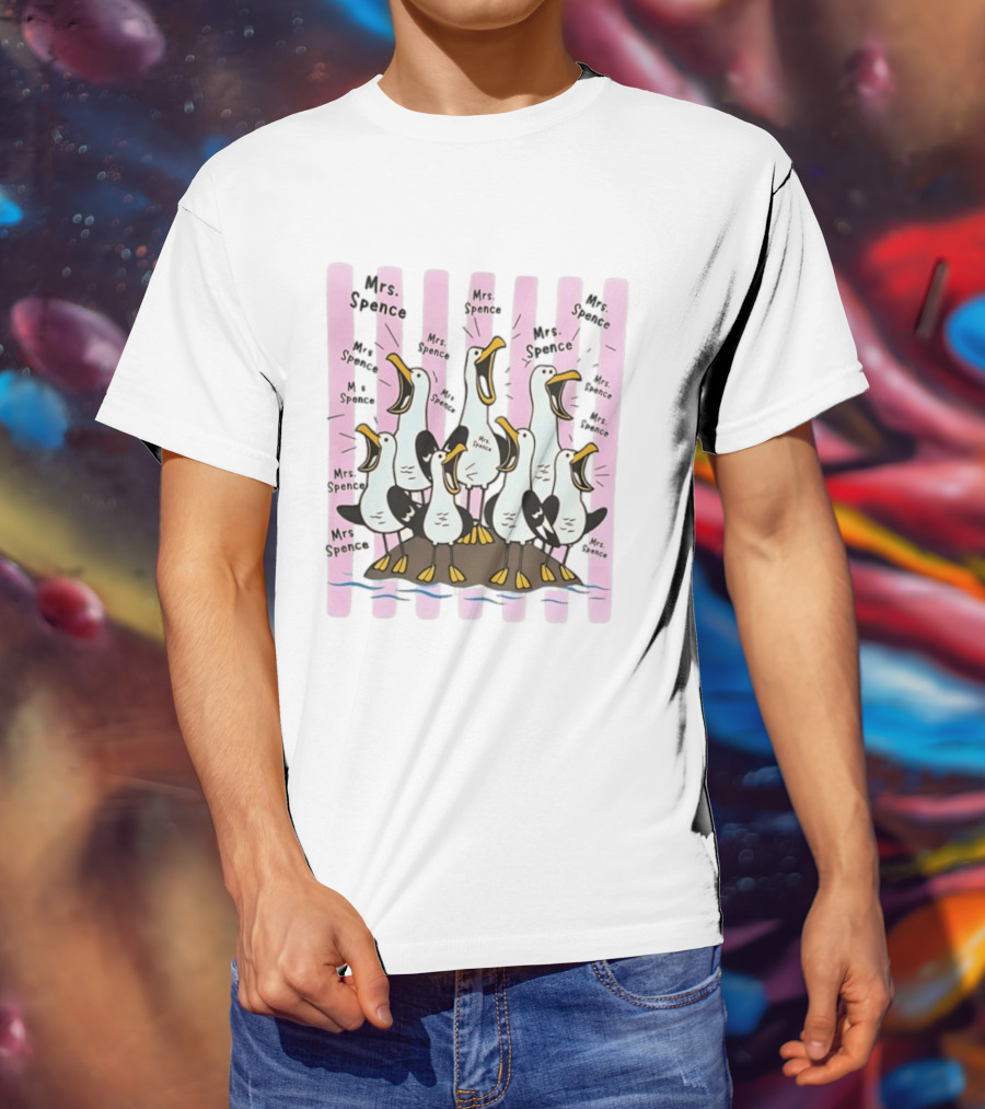 Mrs Spence Screaming Seagulls T-Shirt