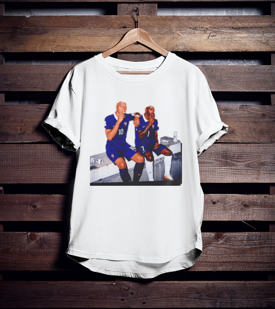 Kylian Mbappe And Ousmane Dembele Smoking And Drinking T-Shirt
