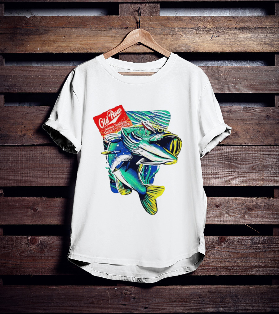 Old Row Largemouth Bass Admit Nothing Deny Everything Fishing T-Shirt