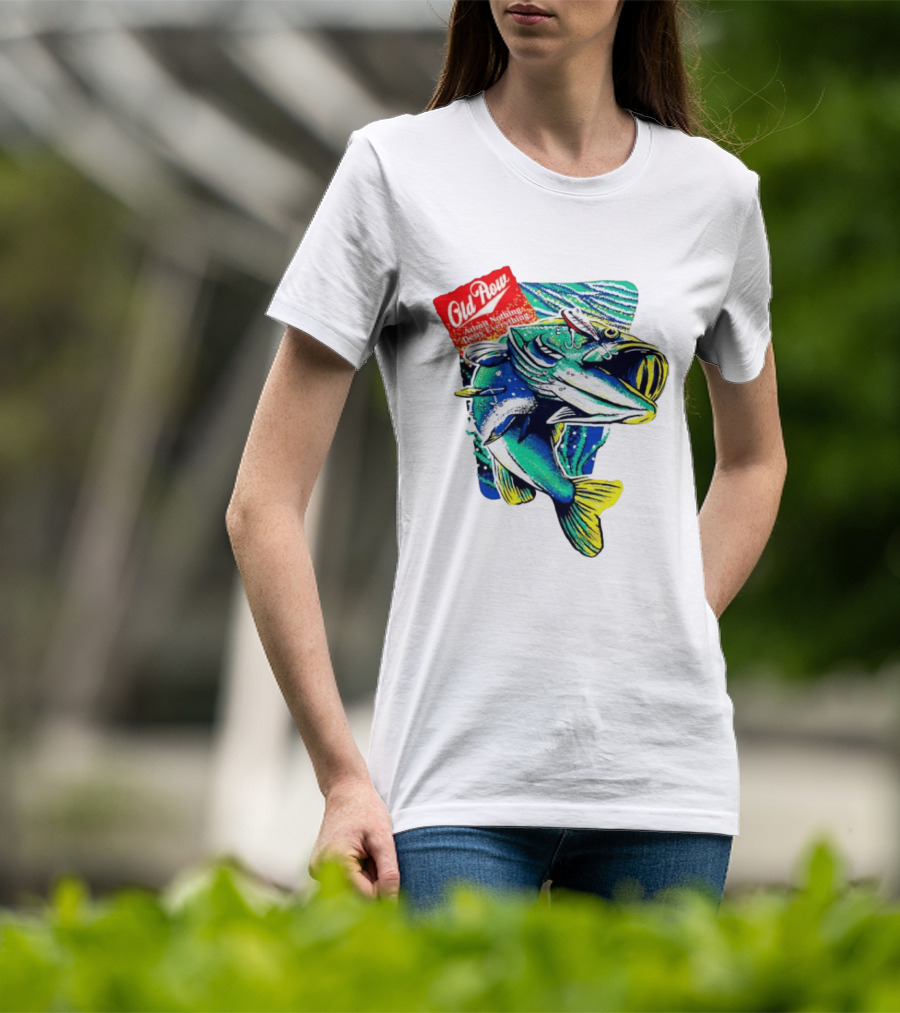 Old Row Largemouth Bass Admit Nothing Deny Everything Fishing T-Shirt