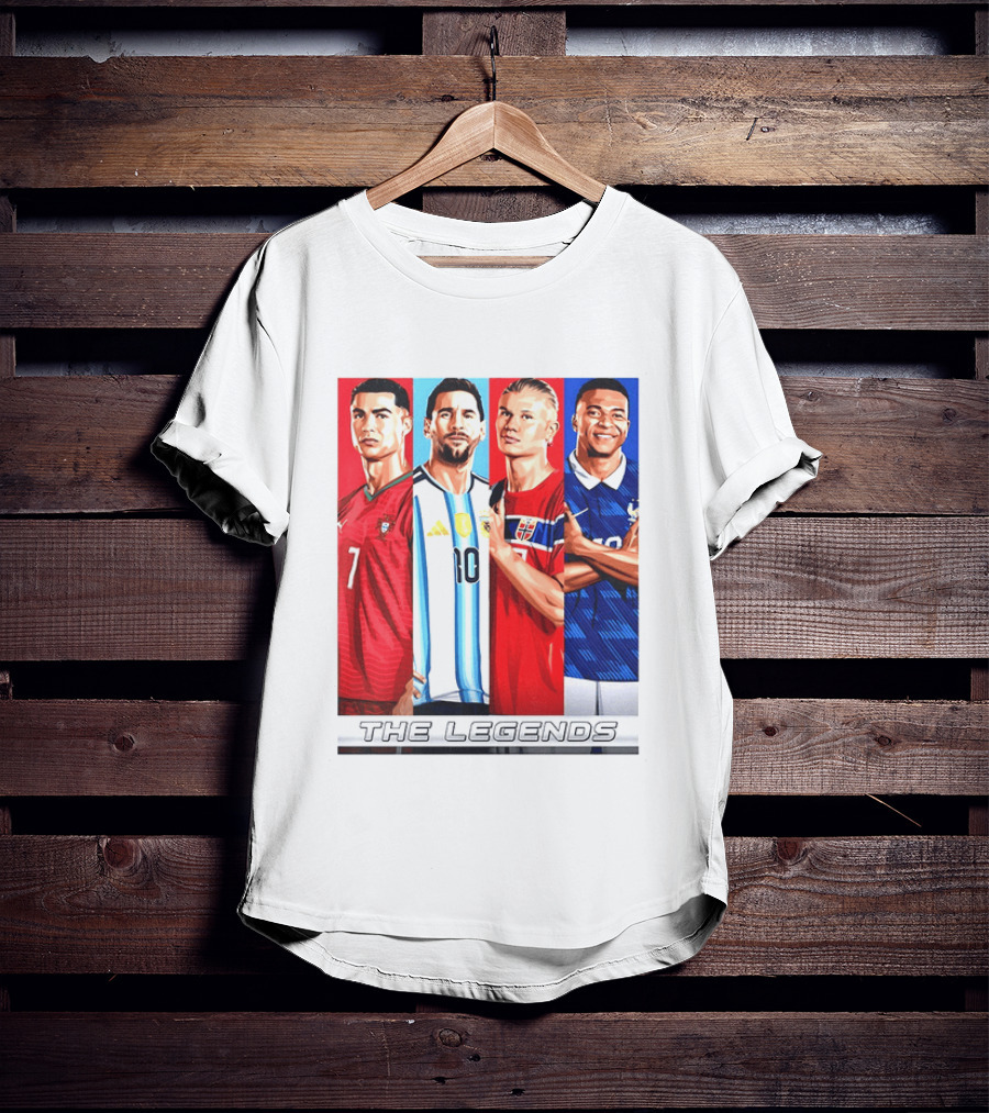 The Legends Ronaldo Messi Haaland Mbappe Football Stars T-Shirt