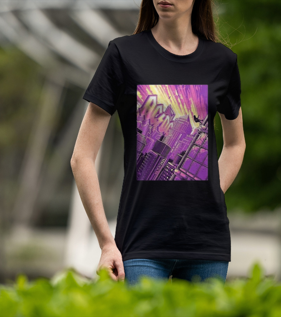 ACDC Charlotte PWR Up North America Tour July 11 2026 Skyline T-Shirt