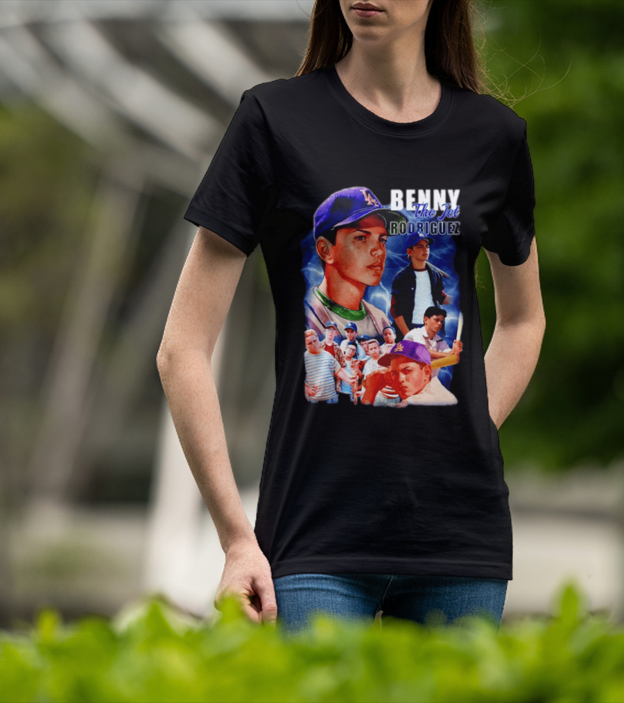 Benny The Jet Rodriguez Sandlot Baseball Movie Iconic Character Collage T-Shirt