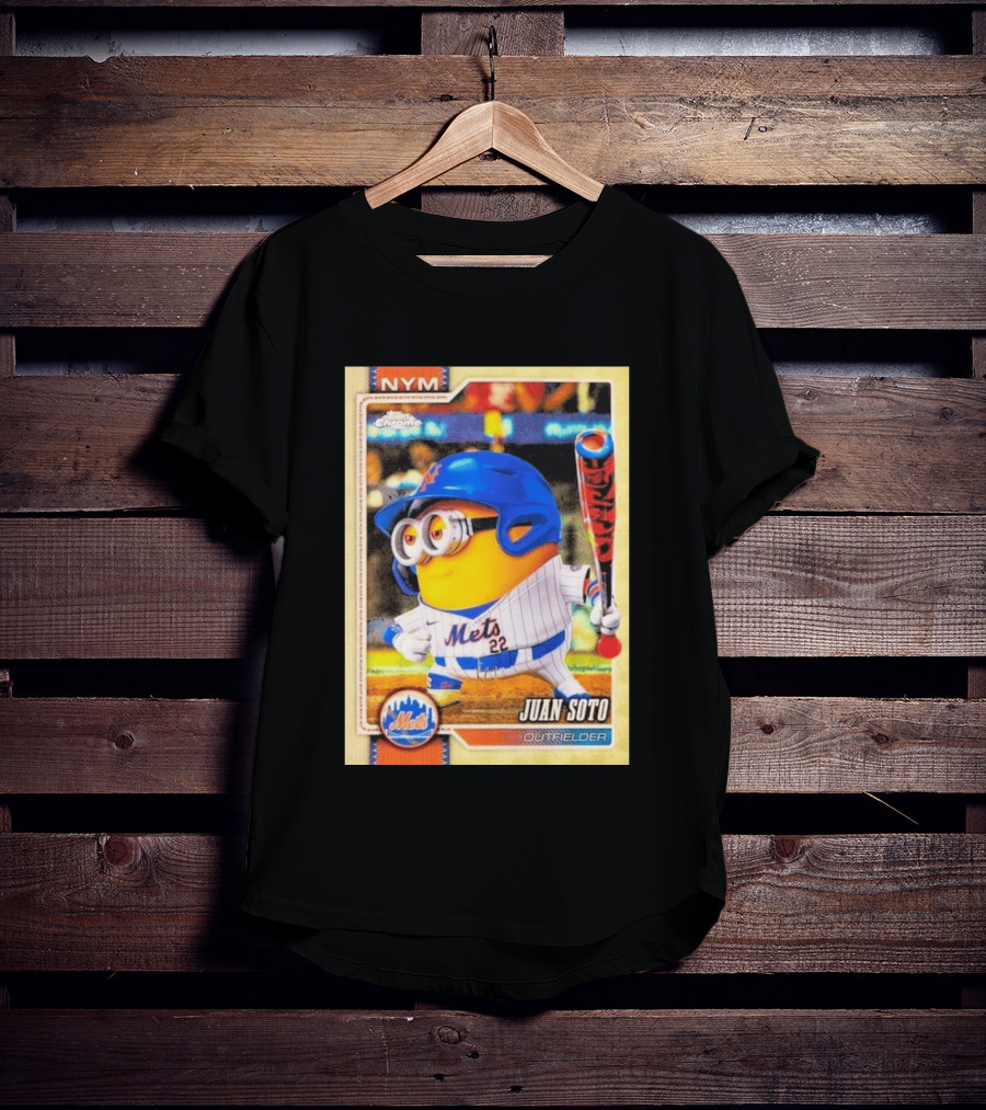 Juan Soto Minions Superfractor New York Mets MLB Topps Chrome 2026 Outfielder T-Shirt