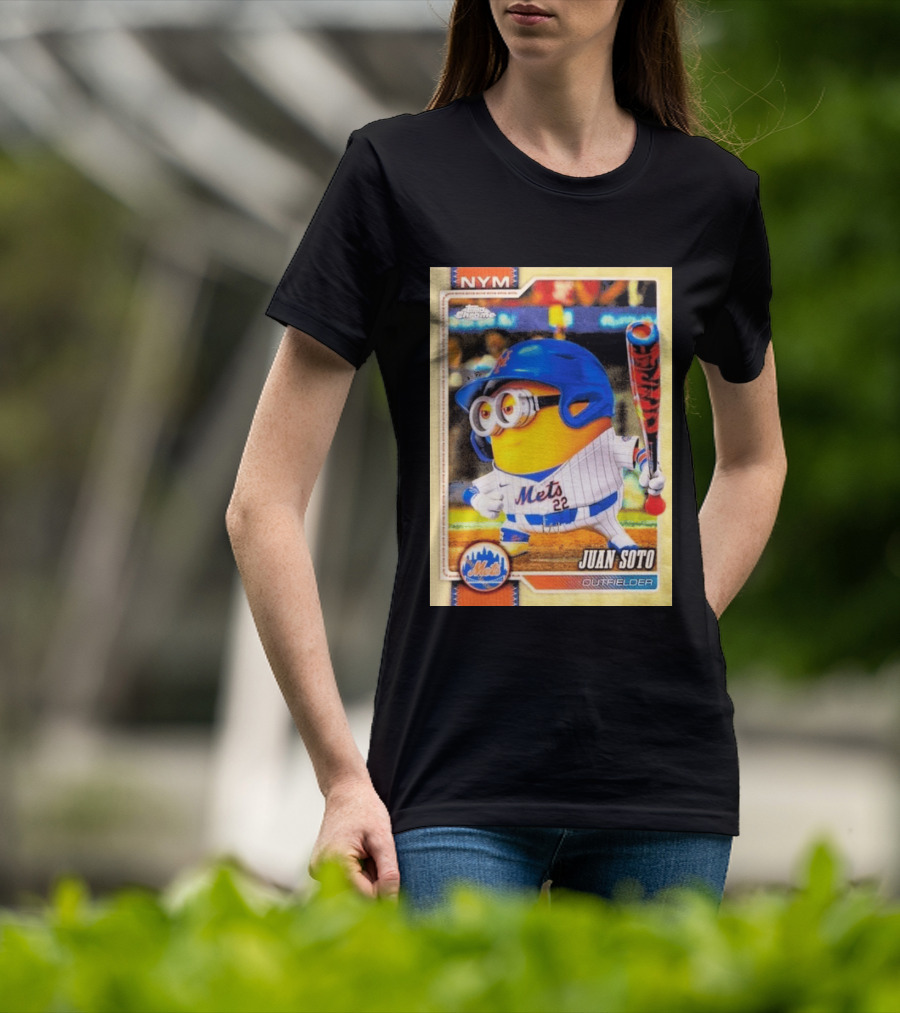 Juan Soto Minions Superfractor New York Mets MLB Topps Chrome 2026 Outfielder T-Shirt