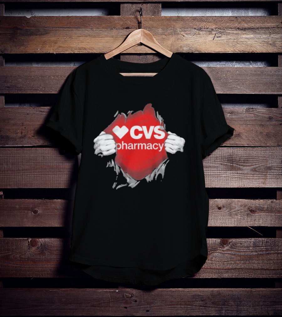CVS Pharmacy Superhero Ripped Chest Employee Appreciation T-Shirt