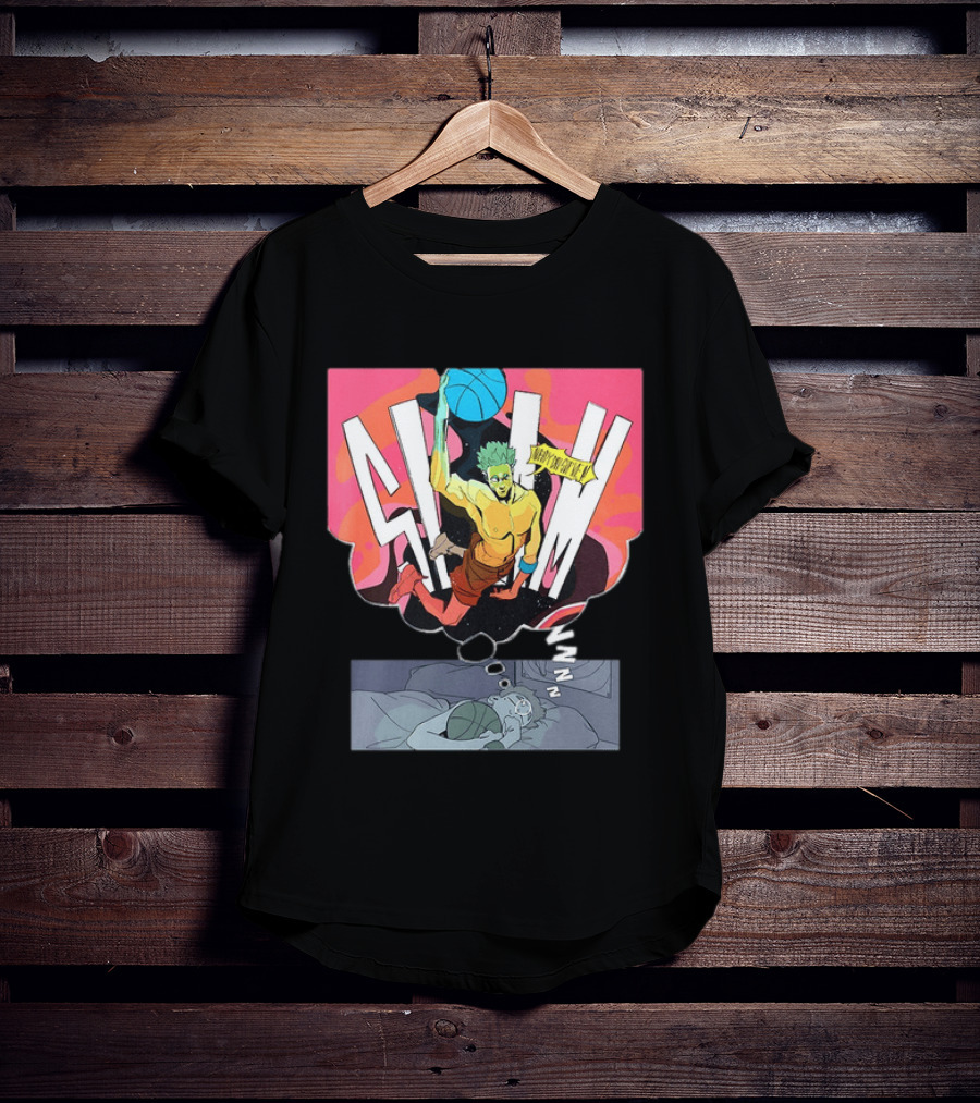 Dreaming Basketball Player Slam Dunk Nobody Can Stop Me Comic T-Shirt