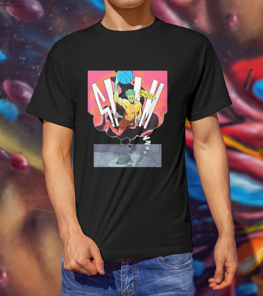 Dreaming Basketball Player Slam Dunk Nobody Can Stop Me Comic T-Shirt