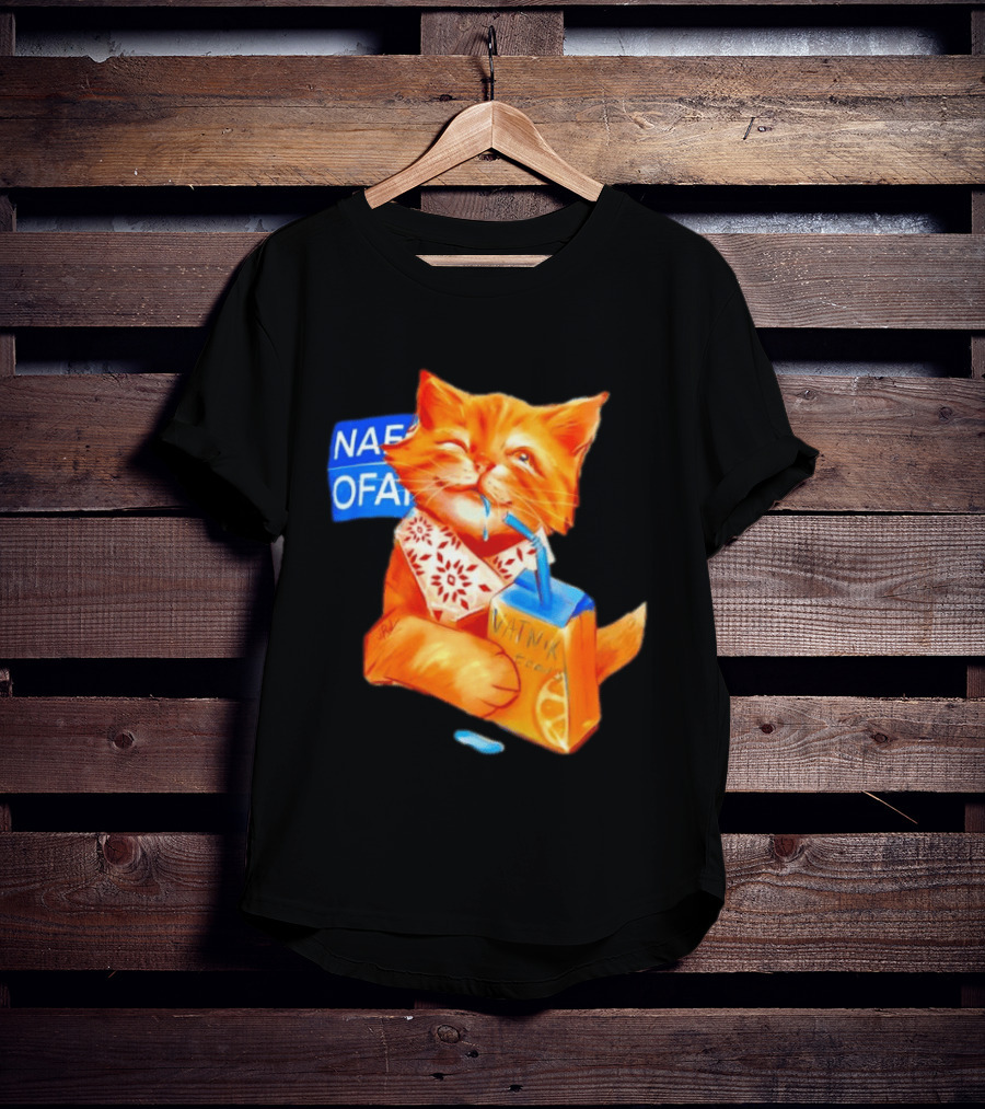 NAFO Fella Orange Cat Drinking VATNIK Tears T-Shirt