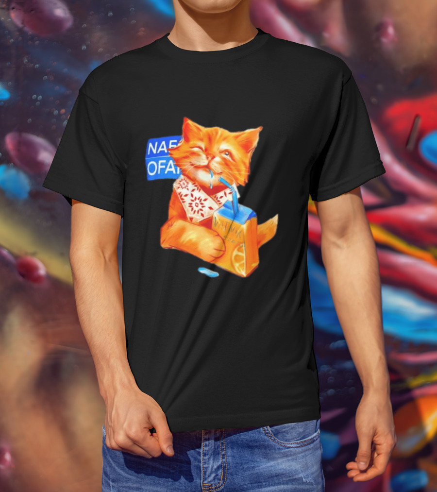 NAFO Fella Orange Cat Drinking VATNIK Tears T-Shirt