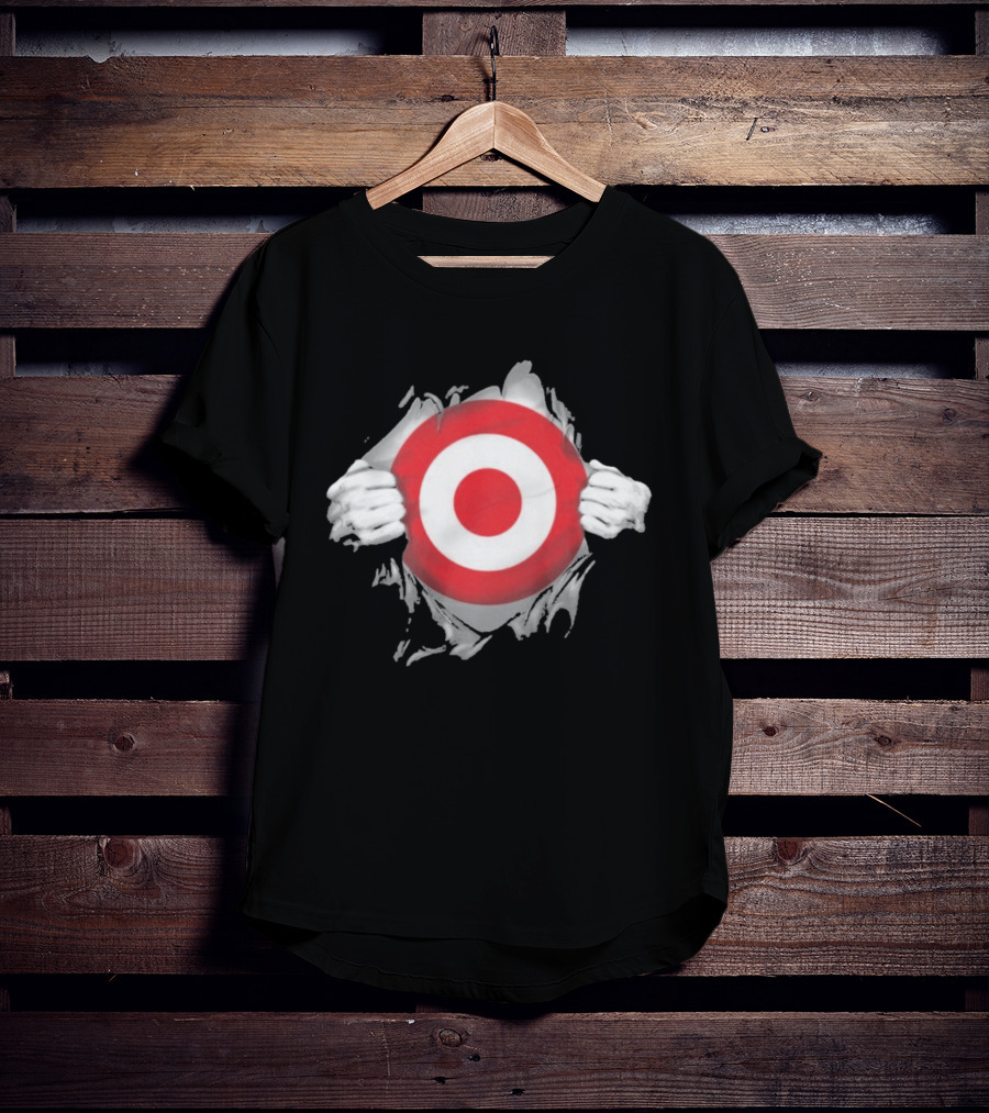 Target Ripped Chest Superhero Torn Look Employee Impact T-Shirt