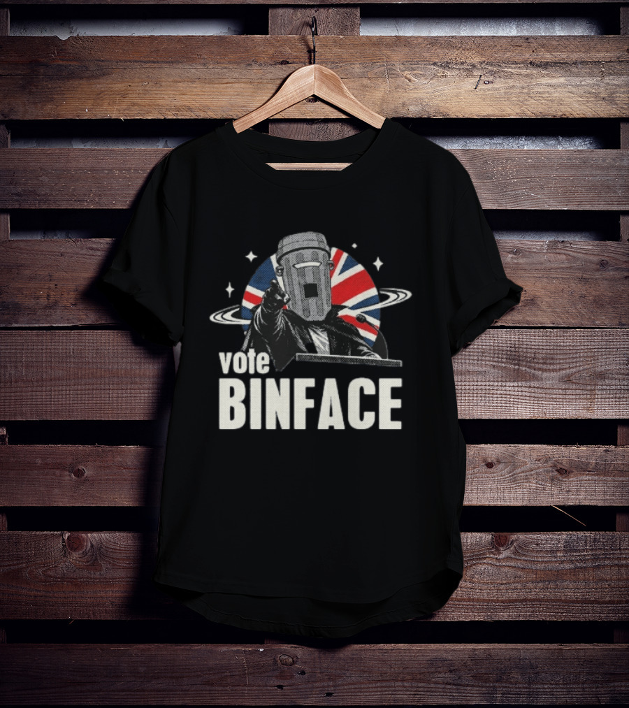 Vote Binface UK Political Satire Union Jack Space T-Shirt