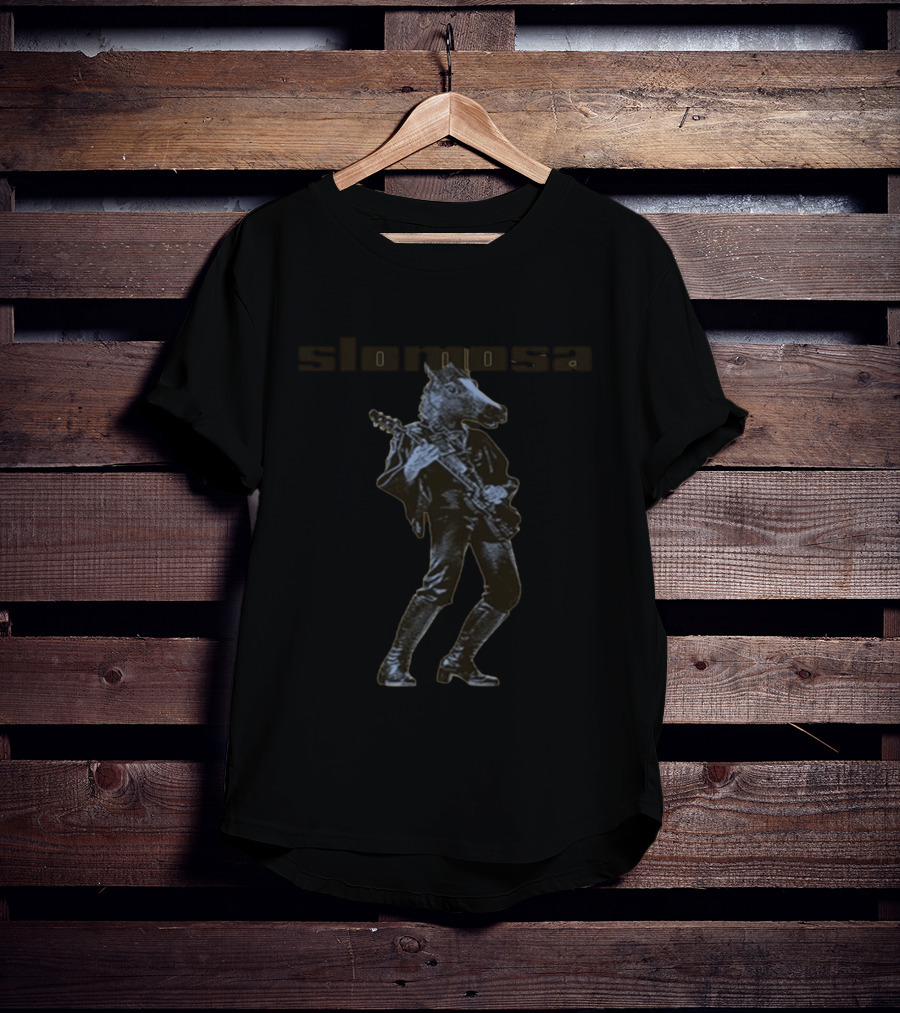 Slomosa Horse Rocker Musician With Guitar T-Shirt