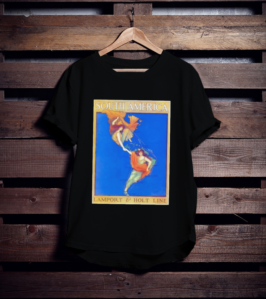 South America Lamport And Holt Line Travel With Women Map T-Shirt