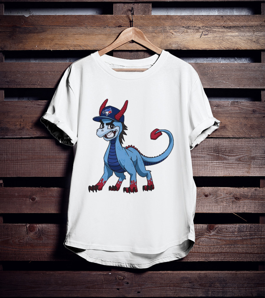 Toronto Blue Jays MLB Baseball Blue Dragon Hat T-Shirt