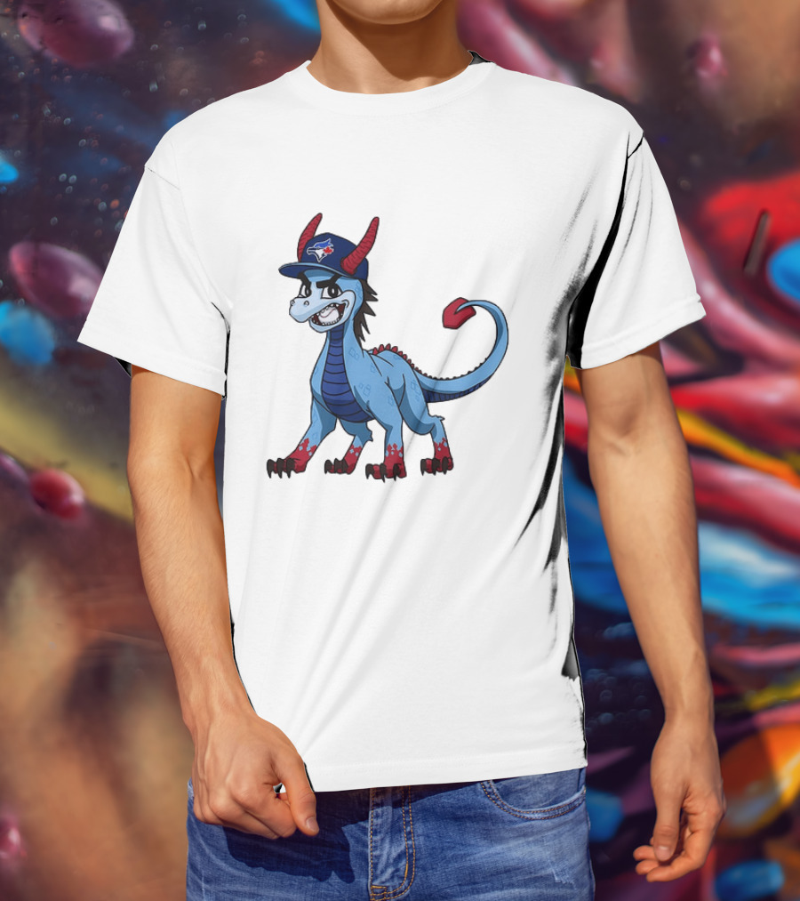 Toronto Blue Jays MLB Baseball Blue Dragon Hat T-Shirt