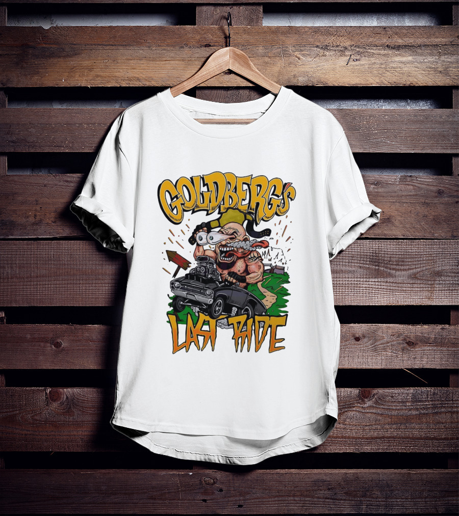 Goldberg's Last Ride Wrestling Cartoon Car WCW WWE T-Shirt