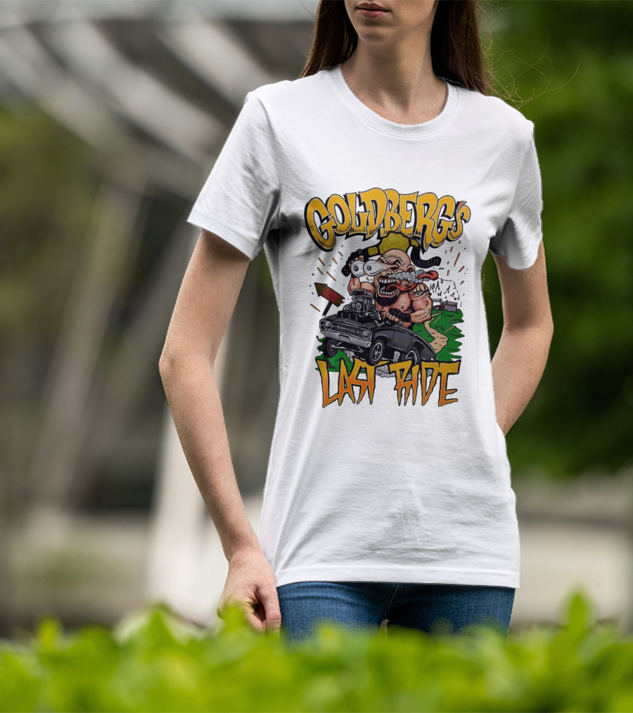 Goldberg's Last Ride Wrestling Cartoon Car WCW WWE T-Shirt