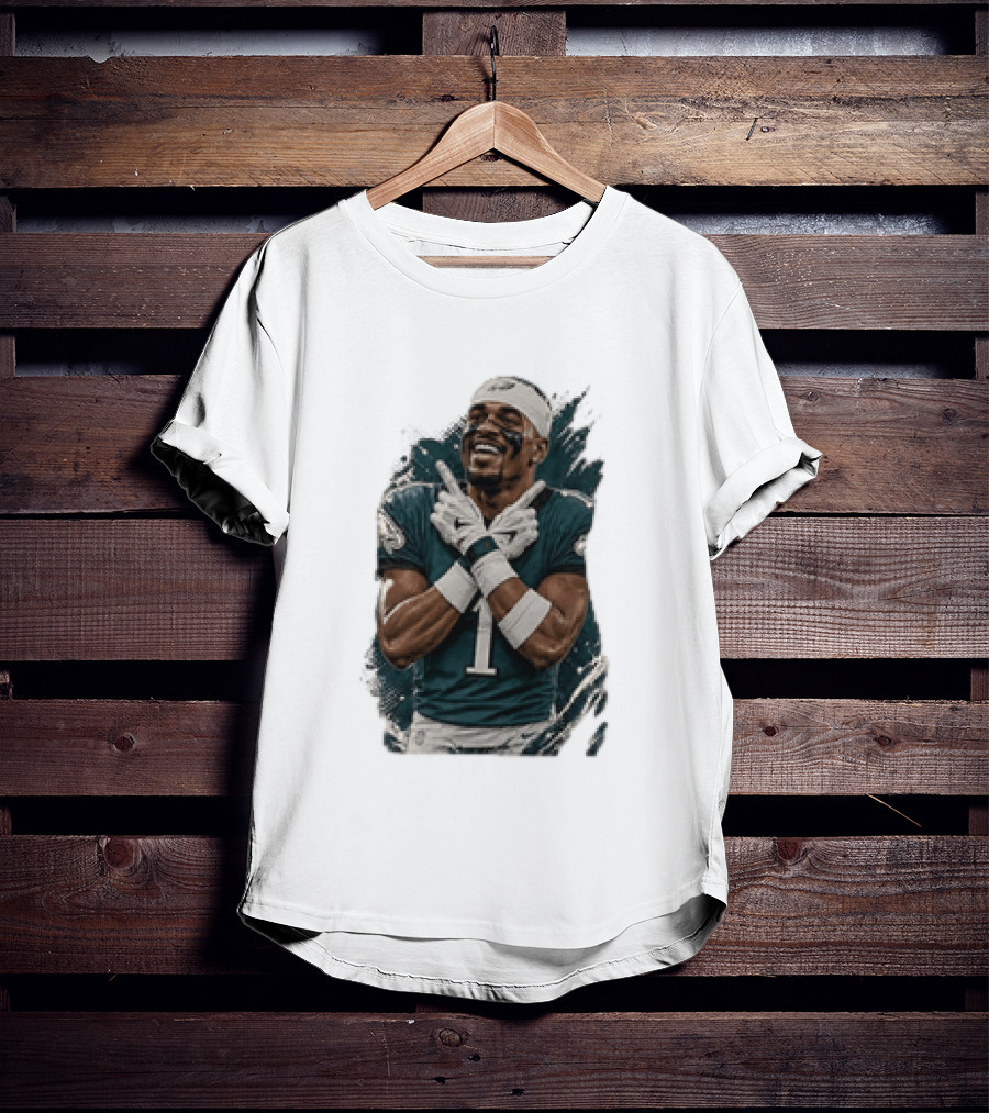 Philadelphia Eagles Jalen Hurts Celebratory Pose Football Team Gear T-Shirt