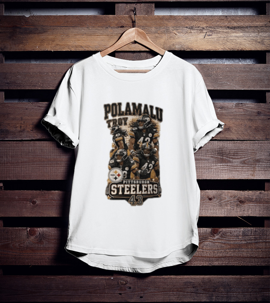 Pittsburgh Steelers Polamalu Troy 43 Football Player Steelers T-Shirt