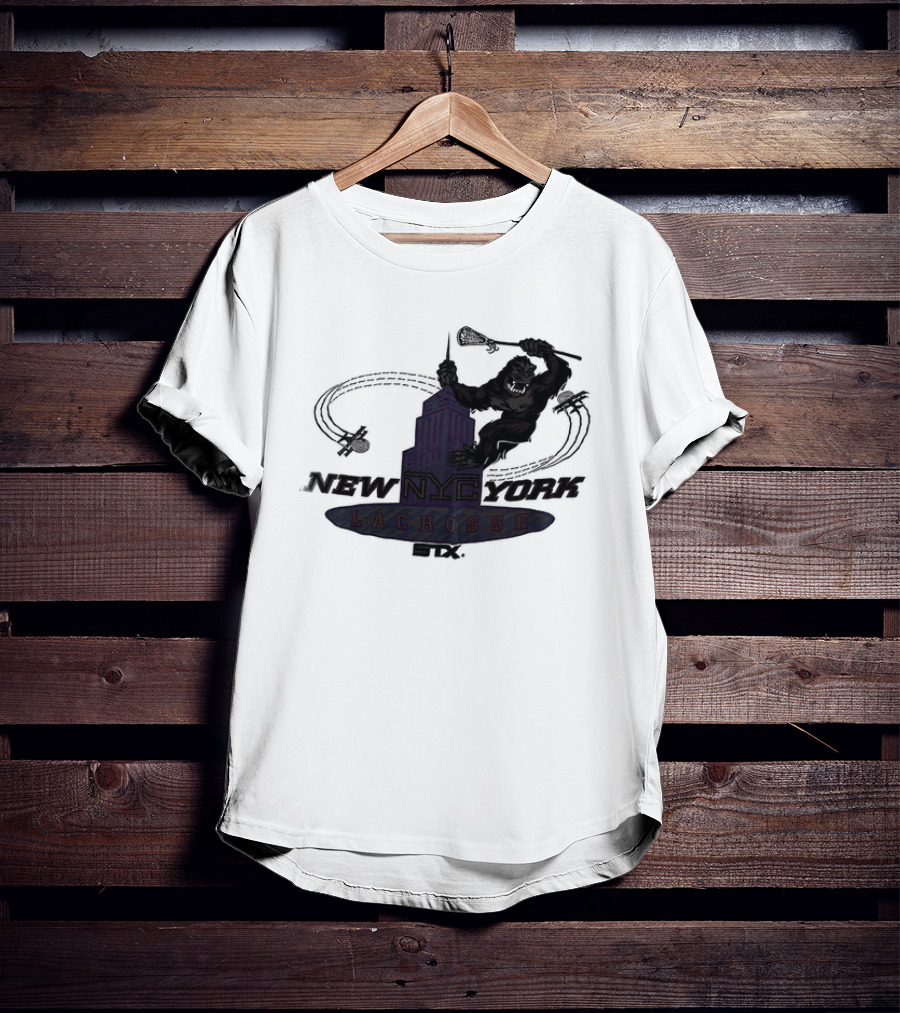 King Kong Empire State Building New York Lacrosse T-Shirt