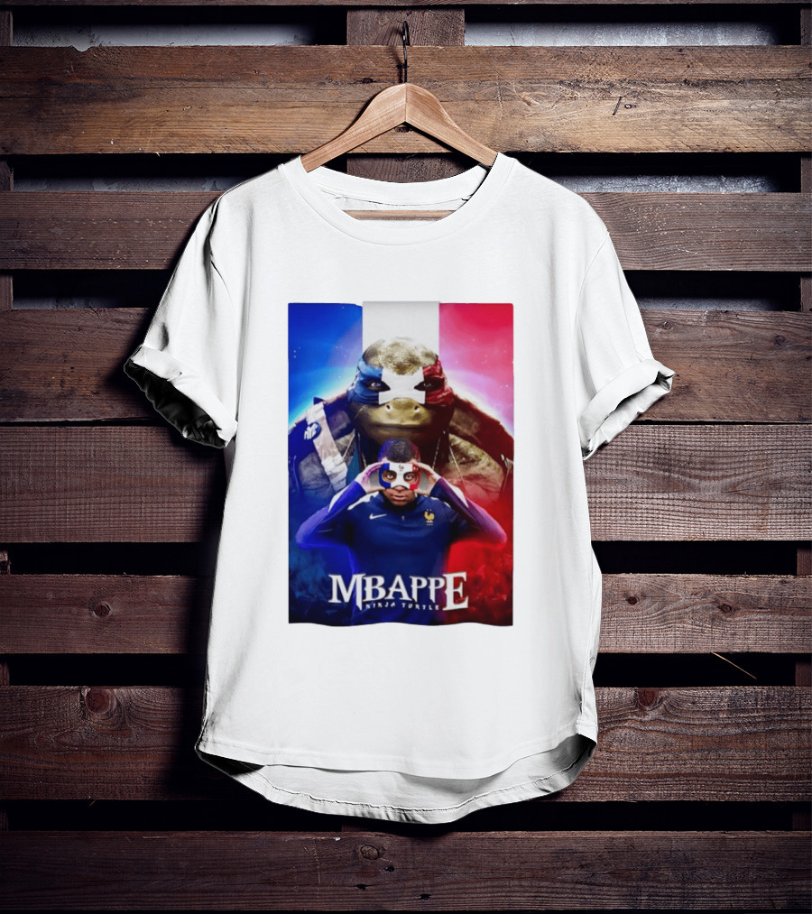 Mbappe France National Football Ninja Turtle T-Shirt