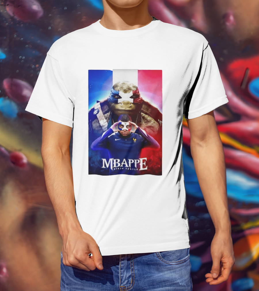 Mbappe France National Football Ninja Turtle T-Shirt
