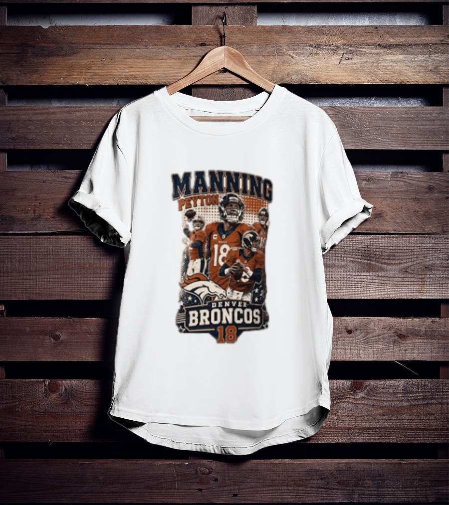 Manning Peyton Denver Broncos 18 Football Player Broncos T-Shirt