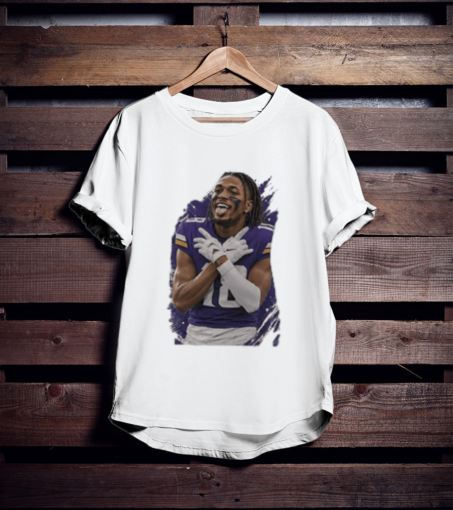 Minnesota Vikings Justin Jefferson Number 18 Football Player T-Shirt