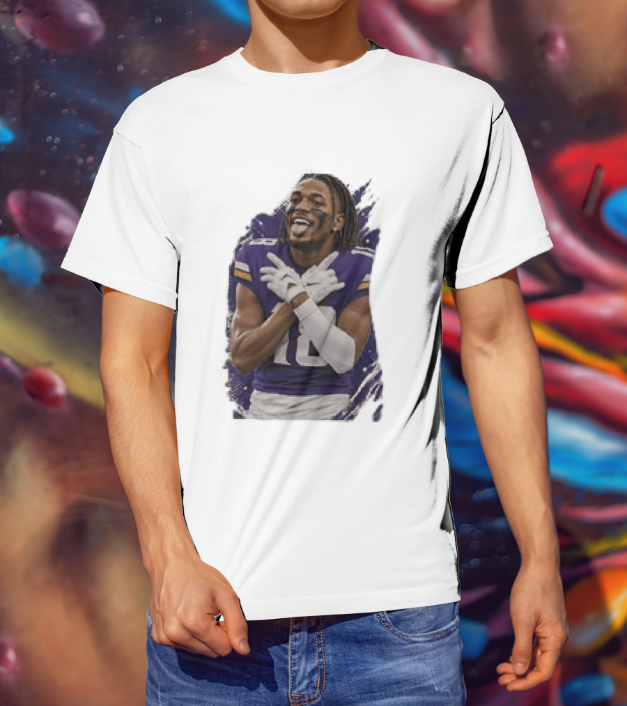 Minnesota Vikings Justin Jefferson Number 18 Football Player T-Shirt