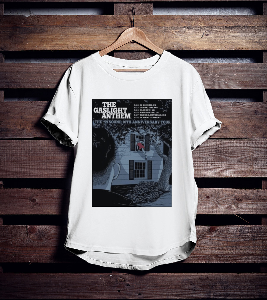 The Gaslight Anthem The '59 Sound 10th Anniversary Tour London Dublin Glasgow Manchester Tilburg Koln T-Shirt