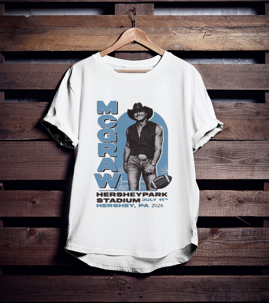 MCGRAW Hersheypark Stadium July 11th Hershey PA 2026 Football T-Shirt