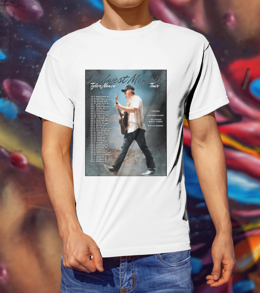Midwest Memoir Tyler Nance Tour 2026 With Gavin Adcock Charles Wesley Godwin Ian Munsick T-Shirt