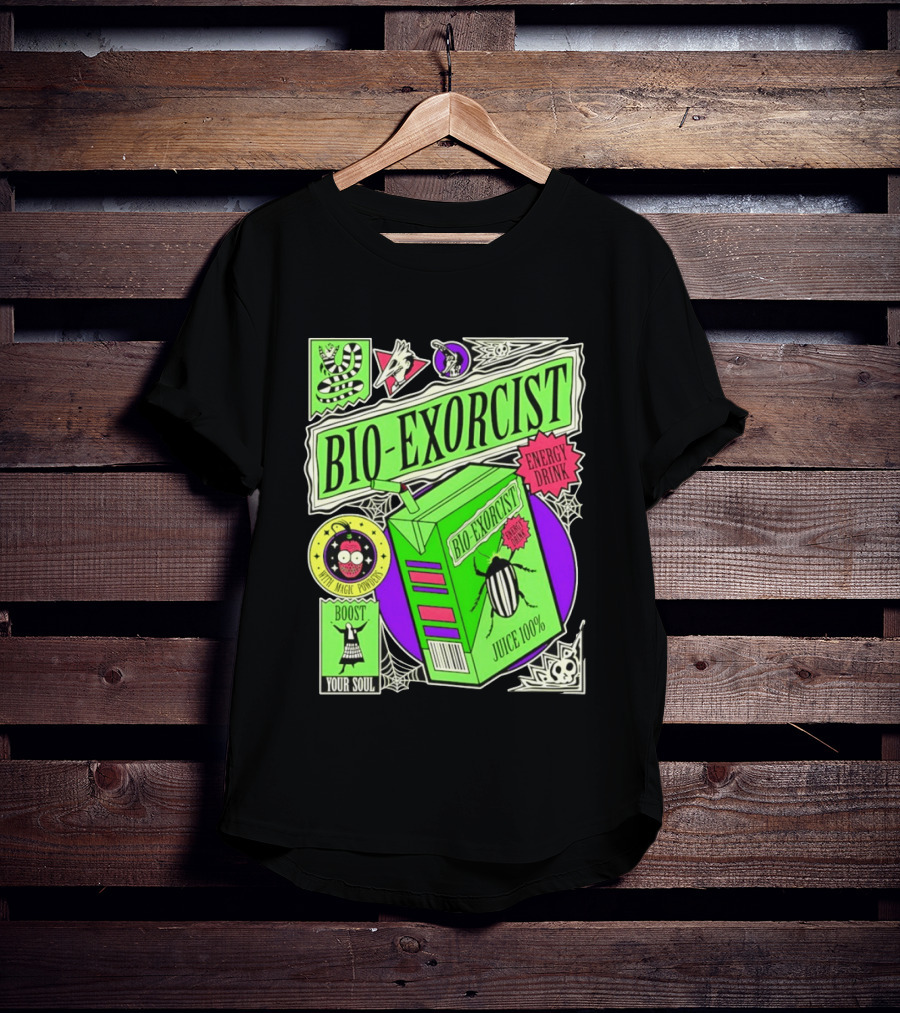 Bio Exorcist Energy Drink Juice 100% Boost Your Soul With Magic Powders T-Shirt