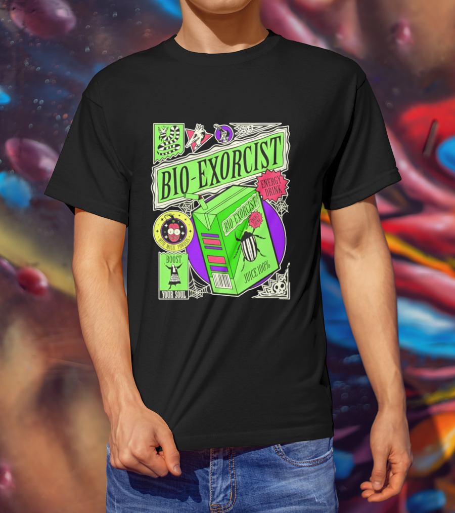 Bio Exorcist Energy Drink Juice 100% Boost Your Soul With Magic Powders T-Shirt