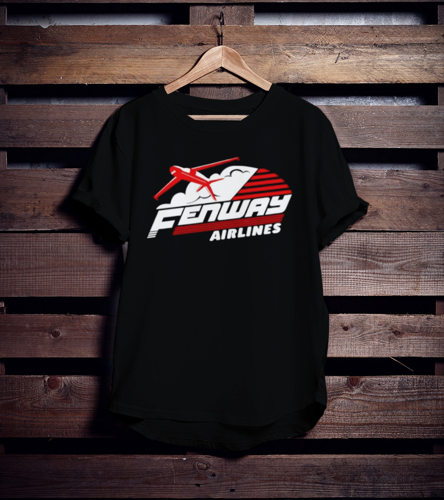 Boston Red Sox Fenway Airlines Baseball Team Vintage Pilot Urban Fan Gear T-Shirt