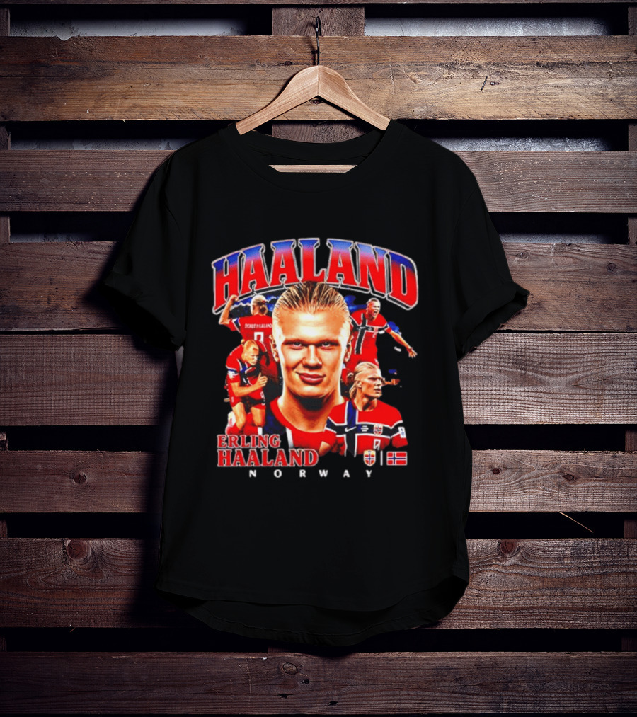 Erling Haaland Norway Football Legend Champion Norway Flag T-Shirt