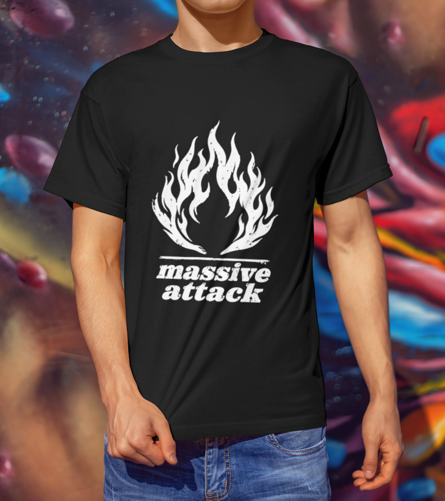 Massive Attack Fire Flame T-Shirt