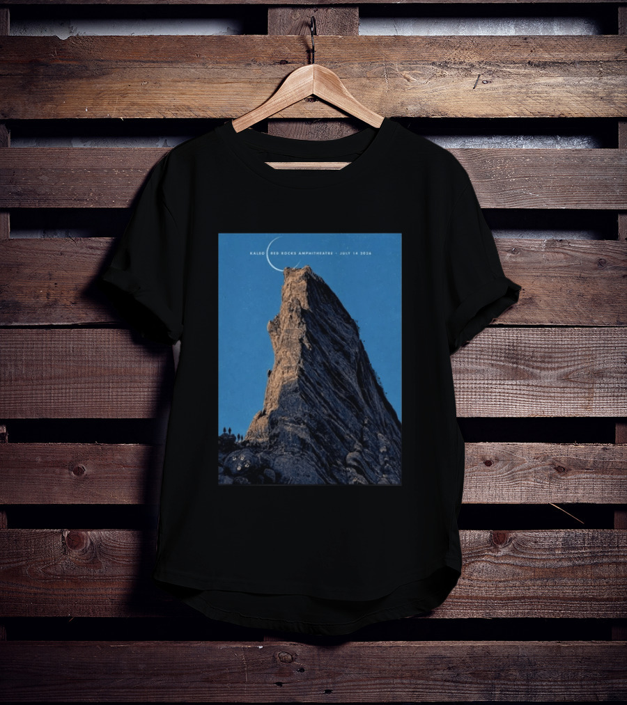 Kaleo Red Rocks Amphitheatre July 14 2026 Show Rocky Landscape Moonlit Scene T-Shirt
