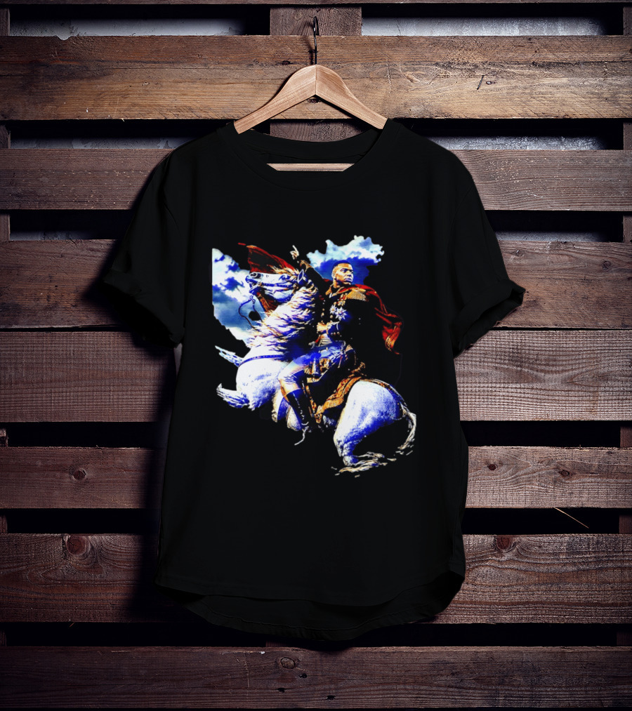 Kylian Mbappe Napoleon Bonaparte Crossing Alps Painting Horse Rider T-Shirt