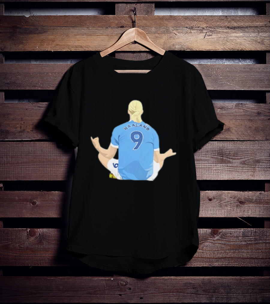 Norway Erling Haaland 9 Meditating Iconic Soccer Moment T-Shirt