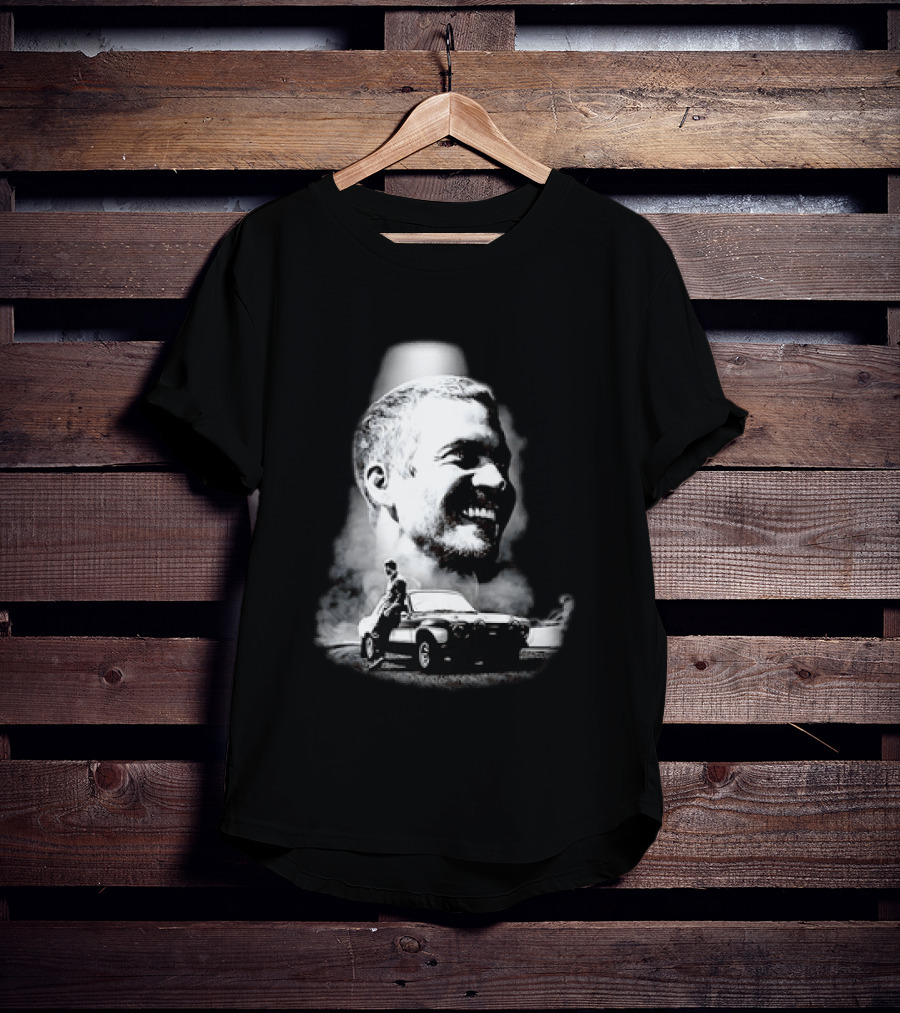 Paul Walker Fast And Furious Tribute With Classic Car Scene T-Shirt