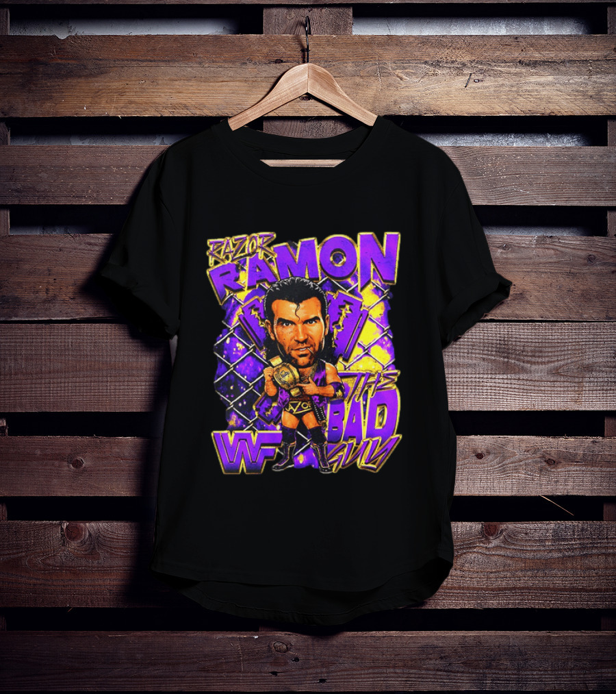 Razor Ramon WWF The Bad Guy Wrestling Champion 90s T-Shirt