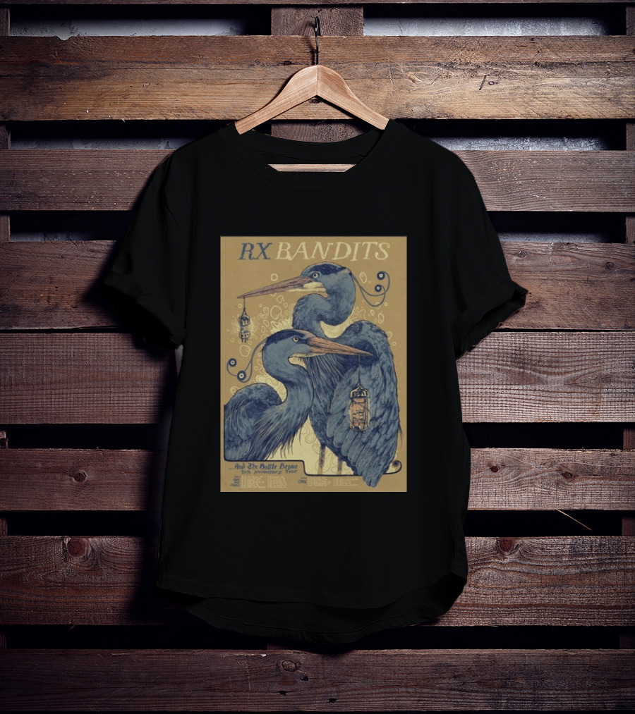RX Bandits And The Battle Begun 20th Anniversary Tour 2026 Blue Heron T-Shirt