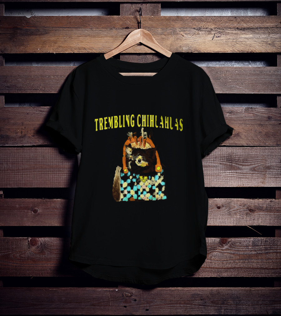 We Are All Trembling Chihuahuas In God's Designer Handbag Colorful Pattern Chihuahua Bag T-Shirt