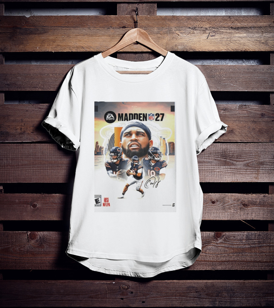EA Sports Madden NFL 27 Caleb Williams No 18 Chicago Bears T-Shirt