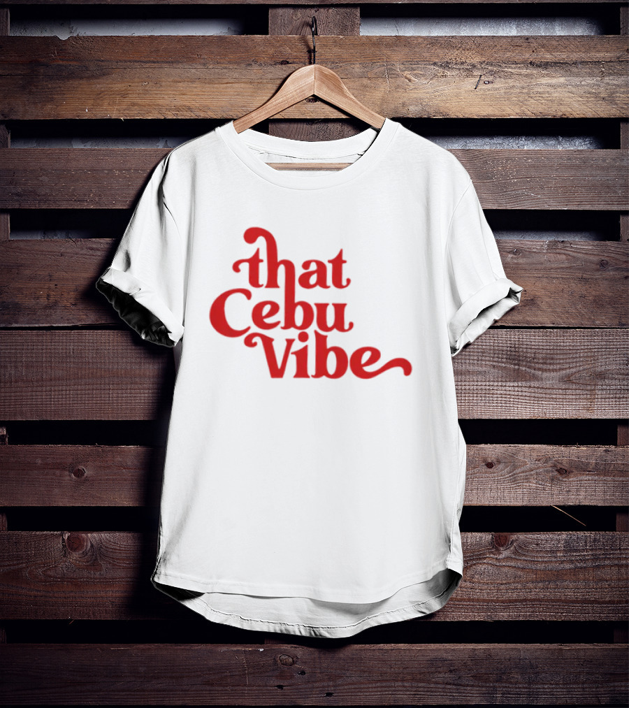 That Cebu Vibe Red Text Trend T-Shirt