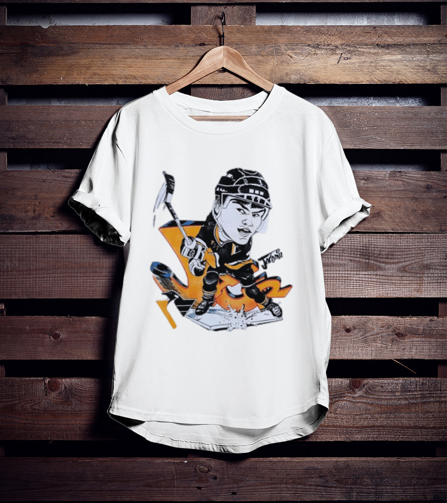 Jaromir Jagr Animated Pittsburgh Penguins Hockey Stick Action T-Shirt