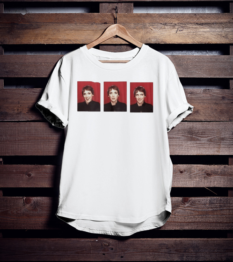 Winona Ryder 90s Photo Booth Strip Nostalgia Actress Vintage Aesthetic T-Shirt