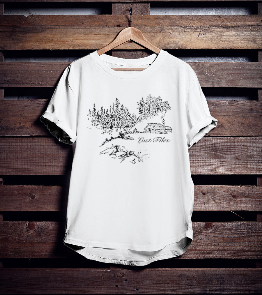 Lost Files Cabin In The Woods Forest Landscape T-Shirt